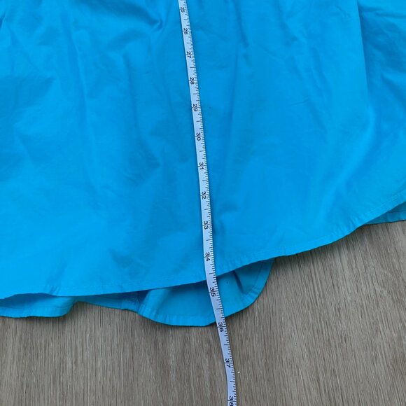 A New Day Mini Dress Puff Sleeves Smocked Cut Out Back Blue Womens Size XXL - Picture 7 of 15